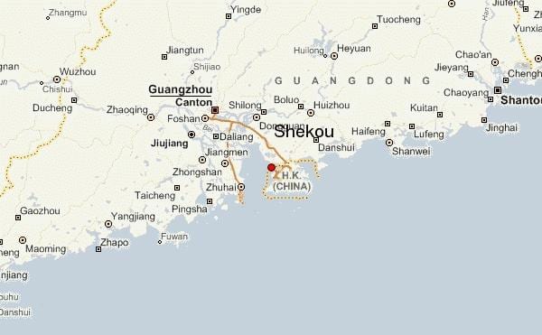 shekou ਚੀਨ ਦਾ ਨਕਸ਼ਾ